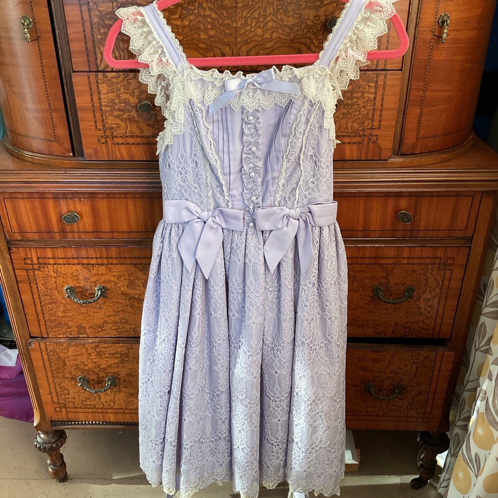 Angelic pretty Lolita Lavender Lace jsk - Picture 3 of 9